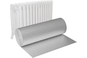 Aufun Folia izolacyjna, folia izolacyjna bąbelkowa aluminiowa, folia poduszki powietrznej izolacja dachu 3-4mm, odbicie grzejnika folia termiczna zachowanie ciepła (10㎡)