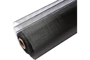 JOOFAN Window Screen Replacement, DIY Adjustable Encrypted Mesh Window Screens Mesh for Window Doors, Patio Entry Porch Screens Mesh, Curtain Net(150 X 300CM,Black)