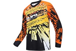 PSPORT Dirt Bike Shirts for Men Motocross Shirts Mountain Cycling Jersey Long Sleeve Enduro Off Road Reacwear BMX Riding
