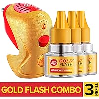 Good Knight Gold Flash - Mosquito Repellent Combo Pack (Machine + 3 Refills)