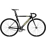 FabricBike AERO - Fixed Gear Bicicletta, Single Speed Fixie Completa mozzo, Telaio in Alluminio e Forcella in carbonio, Ruote