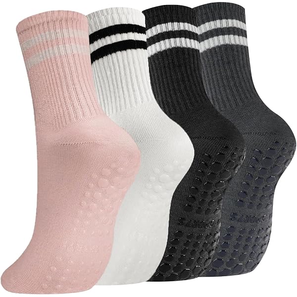 3 Paia Calzini Yoga Pilates Donna Con Frutti E Nappe Antiscivolo A Cuore - Cotone, Traspiranti, Taglia 36-40