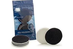 GLASS POLISH PRO 5 Felt Polishing Pads 75mm (3”) for Cerium Oxide Glass Polishing, Scratch Removal and High Gloss Finish on Glass, Plastic, Metal, and Marble