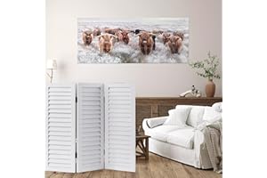 SOFE Wood Short Room Divider 3 Panel, 2.6 Ft Tall Shutters Folding Partition for Home Bedroom Office