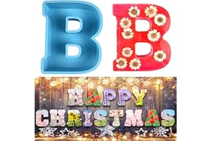 YANMUCY Stampi in silicone 3D alfabeto grande a forma di lettera epossidica per resina tampi fai da te in resina per lettere di cioccolato per compleanno matrimonio festa di Natale decorazioni artigianali