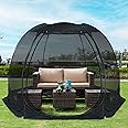 Alvantor Screen House Room Outdoor Camping Tent Canopy 2-15 Person for Patios, Instant Pop Up Tent, Not Waterproof (Blck, 10'x10')