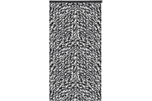 Arsvita Flauschvorhang 120x200cm (Meliert Schwarz/Grau/Weiß), Perfekter Insekten- und Sichtschutz für Ihre Balkon- und Terrassentür, viele Farben