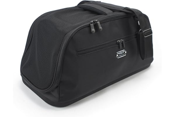 Sleepypod Air - Sac de Transport approuvé par Les compagnies aériennes et siège Auto testé pour collisions pour Chats et Chiens jusqu'à 8,2 kg - Noir Jais