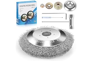 HIULLEN Cepillo profesional para malas hierbas, 6 pulgadas, desbrozadora, cepillo para malas hierbas, cepillo de hierba, con herramientas de montaje, para eliminar malas hierbas y musgo, 25.4x150 mm