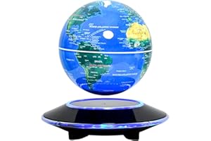 KAIMC Globe terrestre magnétique flottant de 15,2 cm avec éclairage LED – Cadeau parfait pour les enfants, décoration de bureau cool pour hommes, cadeaux d'anniversaire uniques