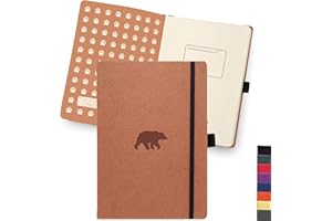 ‎DINGBATS* NOTEBOOKS Dingbats* - Tierwelt Notizbuch A5 Liniert - Hardcover aus veganem Leder für Arbeit, Reisen, Uni - mit elastischem Verschlussband