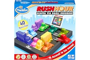 ThinkFun - Rush Hour, Scappa Dagli Ingorghi, Gioco da Tavolo, 1+ Giocatori, Idea Regalo per Bambini e Ragazzi 8+ Anni, Regali Natale, Edizione in Italiano