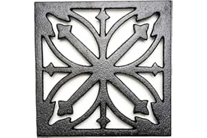 Sungmor Salvamanteles Cuadrados de Metal de Hierro Fundido Resistente, Resistentes al óxido, Soportes para sartenes Calientes o Tetera, decoración de Cocina o Mesa de Comedor