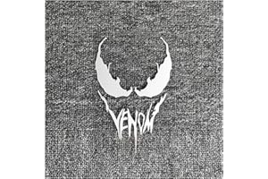 SHFT Adesivi for auto Venom Divertente decorazione riflettente for parabrezza, baule, paraurti, casco for moto, laptop D30 (Color : White Reflective, Size : 14x9.4cm)