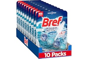 Bref Bref WC Power Activ Oceano, Detergente WC, Pulizia E Freschezza Per Il Tuo WC, Formato Scorta Da 10 Confezioni