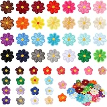 50 Pezzi Toppe Termoadesive Bambini Adulti,Ricamata Toppa Termoadesiva per Tessuti, Patch Termoadesive per Riparare Buchi e DIY Giacche, Pantaloni