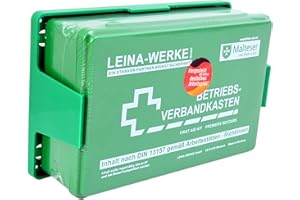 TOKKA Betriebs Verbandkasten Erste Hilfe Koffer DIN13157 Grün mit Halterung Made in Germany von Malteser empfohlen