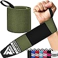 RDX Weight Lifting Wrist Wraps Support, IPL USPA Approved, Elasticated Pro 18” Cotton Straps, Thumb Loop, Powerlifting Bodybuilding Fitness Strength Gym Training WOD Workout, Gymnastics Calisthenics