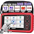 LAUNCH OBD2 Code Reader CRP129i V2.0 Diagnostic Tool, Car OBD Scanner with 4-System (ENG/ABS/SRS/AT) and 12 Reset Function (DPF Regen/ABS/TPMS/Oil/EPB/SAS/BMS/AF/Adblue/Injector/Throttle/Brake reset)