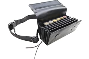 CLAIRE-FONCET Sacoche Cuir Monnayeur Pièces Euro – Portefeuille Serveur Restauration Pratique – Pochette Caisse Monnaie Billets Pièces – Serveur - Fermeture Aimant- Bars, Restaurants (MONNAYEUR 6 Pieces)