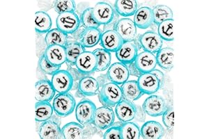 ‎FOOD CREW FOOD crew 500g Anker Bonbons einzeln verpackt - Rocks Bonbons - Hochzeitsbonbons für Gäste - zu Hochzeit Valentinstag Muttertag Kommunion – Glücksbonbons - Herzbonbons Hochzeit Anker