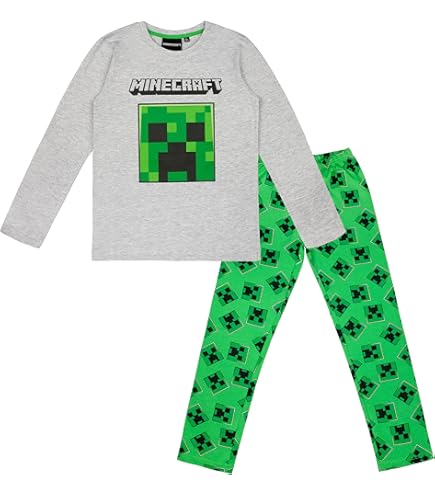 Minecraft - Biancheria Da Letto Double-face, 135 X 200 80 X 80 Cm, 100% Cotone Rinforzato, Qualità TNT Zombie Crafting Skeld, Creeper Enderman