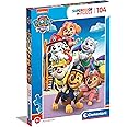 Clementoni 27178 Supercolor Paw Patrol Puzzle, 104 Pieces, from 6 Years, Colourful Children's Puzzle with Special Luminosity and Colour Intensity, Skill Game for Children