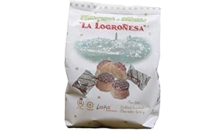 La Logroñesa Mazapán artesano de Montoro - Bolsa 1 kg - 28 unidades aprox - Producto Premium - Típico Dulce Navideño - Receta Artesanal - Auténtico Mazapán de Soto (500GR, Mazapán de Montoro)