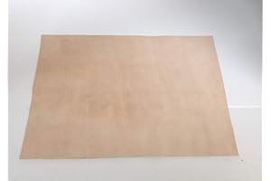 Morceau de cuir de vachette épais Gerberei Schachenmayr 24 x 34 cm, cuir de velours, cuir de vachette cuir végétal, avec env. 1,5 à 2 mm d'épaisseur.