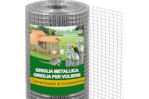 AMAGABELI GARDEN & HOME Amagabeli 0.5M X 25M Rete Metallica Recinzione Saldata Zincata Maglia Rete Recinzione Elettrosaldata Zincata Quadrata 12.7 mm Recinzione Elettrosaldata Spessore Giardino recinzioni recinzione