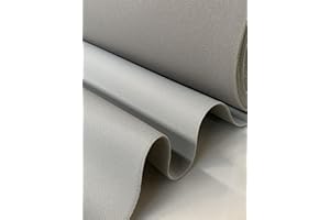 E. U. FABRICS LTD EU Fabrics Light Grey Automotive Headliner Fabric - 2MM Foam Backed, Upholstery Trimmings - 140CM Width