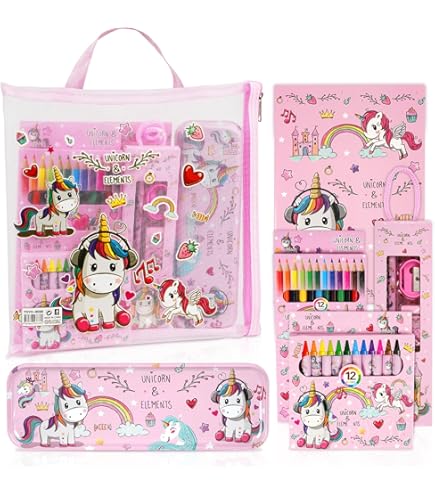 Astuccio 3D Unicorno Per Bambine – Impermeabile E Capiente – Portapenne Cartone Animato Con Stelle