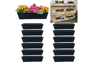 Hossi's Wholesale 12 Euro-Paletten Blumenkästen-Einsätze | 37,3cm Anthrazit | Pflanzkasten für Europalette Palette | Balkonkasten | Blumentopf | aus stabilen Kunststoff | Made in Germany