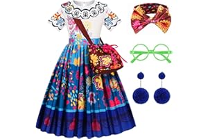 Disnnie Disfraz de Vestido Mirabel - Disfraz Isabella Encanto de Princesa deluxe con Accesorios para Niñas 3-12 años
