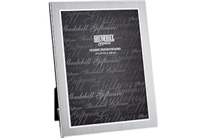 SHUDEHILL GIFTWARE Shudehill 24168 Lovely Silver Satin Colour 6 x 8 (Landscape Or Portrait) by Photo Frames, Metal, Size 6" x 8"