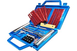 53PCS kit de réparation de pneus, kit de bouchons de pneus robustes, kit de réparation de pneus portables, kit d'urgence de réparation rapide de pneus pour Auto, motos tout-terrain, moto, etc.