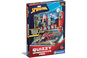 Clementoni - 16452 - Sapientino Quizzy Marvel Spiderman - Schede Educative e Penna Interattiva, Gioco Educativo 3 Anni, Elettronico Parlante, Made in Italy