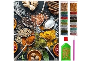 ARTULIO Diamond Painting Set - Bunte Gewürze - 30x40 cm – 5D Diamant Painting Bilder DIY, Diamond Painting Erwachsene