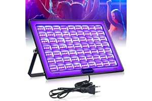 BOWEICORE 150W UV Lumière Noire, IP66 Étanche Lumiere Noire Led, Projecteur UV pour Fluo Party, Bar, Décoration d'Halloween, Discothèque, Éclairage de Scène