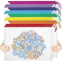EOOUT 24 stuks mesh ritszakje met rits, puzzeltas voor het organiseren van opslag, briefformaat, A4-formaat, ritszakken voor school, bordspellen en kantoorbenodigdheden