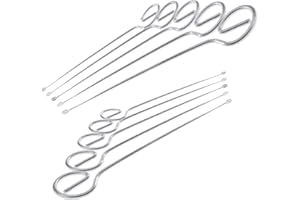 MENZ STAHLWAREN Juego de 10 Pinchitos para Barbacoa, 210 mm, de Acero Inoxidable, Fabricado en Alemania