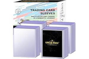 UNCLE PAUL 80 PCS Trading Card Sleeves - 35 PT Top Loaders 3 X 4 Inch Card Protector for Gaming Card Pokemon Card Soccer Sports Cards MTG Yugioh OS0980
