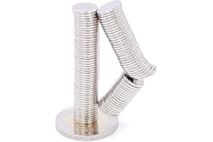 Brudazon | 100 Mini Imanes Discos 10x1mm | N52 Nivel más Fuerte - Los imanes de neodimio Ultra Fuertes | Imán del Poder para la Toma de Modelo, Foto, Pizarra Blanca | Pequeño, Redondo y Extra Fuerte