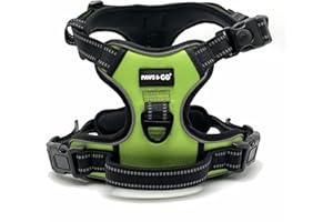 Paws & Go® Reflective No Pull Dog Harness for Nervous Pets - Step In Design for Small, Medium, and Large - Anti Escape, Puppy Proof - Adjustable, Heavy Duty, Breathable Vest