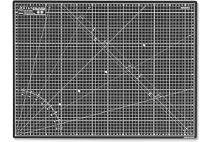 Elan Schneidematte A2 Schwarz, 5-lagige Schneidematte 45x60 Selbstheilend, Bastelunterlage Schnittfest A2, Cutting Mat 45x60, Schittmatte