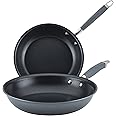 Anolon Advanced Home Hard-Anodized Nonstick Skillets (2 Piece Set- 10.25-Inch & 12.75-Inch, Moonstone)