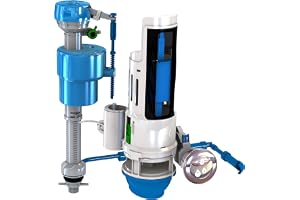 Danco HYR460 Hydroright HyrdroRight universell vattenbesparande toalettreparationssats med dubbel spolventil, vit, tryckbttonhandtag