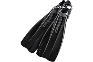 Cressi Frog Fins - Adjustable Open Heel Fins for Diving snd Snorkelling, Adult Unisex