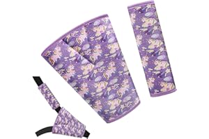 AMUSEPROFI Cute Kids Seat Belt Pad, Soft Comfortable Seatbelt Cover Pillow, Car Seat Belt Cover Set for Kids, Neck Shoulder Support Cushion Pad, Car Seat Belt Cover for Boy & Girl, Unicorn