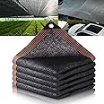 HASTHIP® 2 * 3m Garden Shade Cloth - Foldable Shade Canopy - HDPE UV Shade Board - Shade Cloth for Patio - Black Summer Pergola - Sun Shade for Plants - Suitable for Car Parking, Garden, Balcony